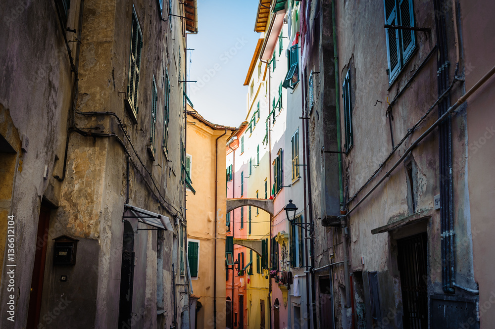 beautiful ancient streets of the Italian city