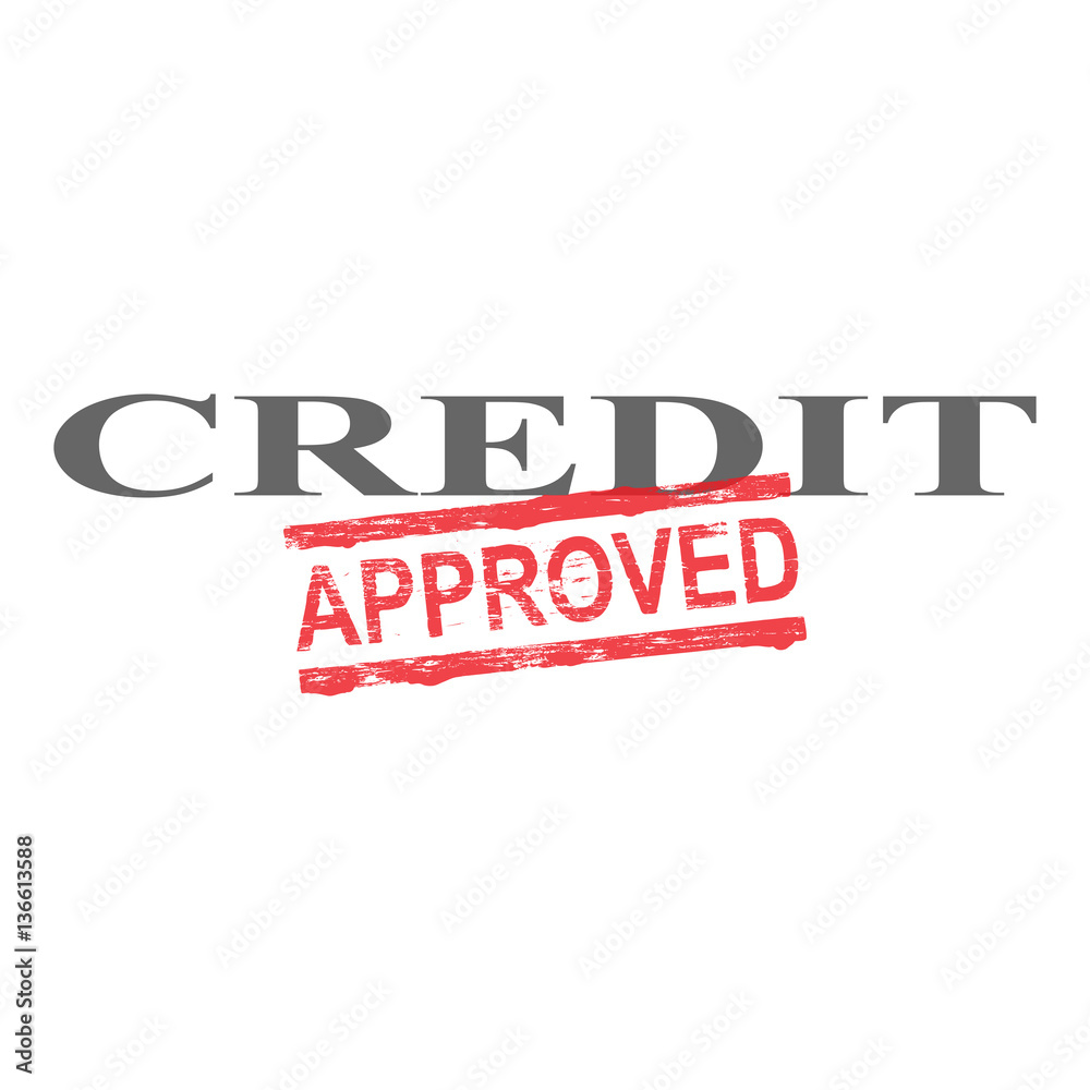 Credit Approved Word Stamp