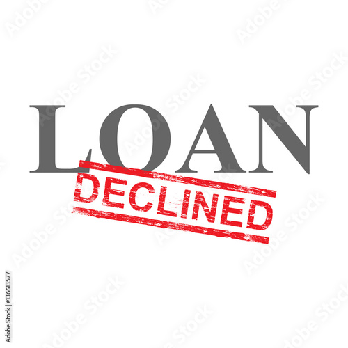 Loan Declined Word Stamp