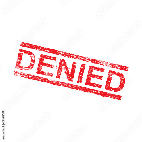 Denied Rubber Stamp