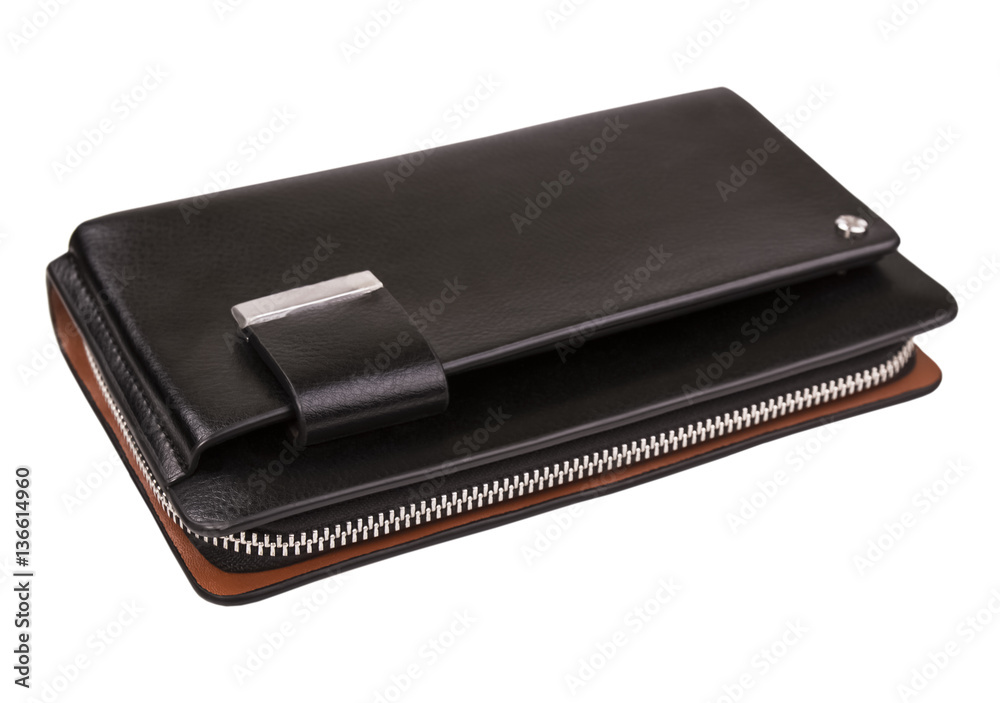 closed men's clutch bag on isolate background closed men's clutch bag on isolate background