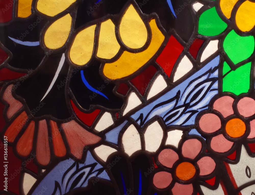 Fototapeta premium Сolorful decoration of glass mosaic