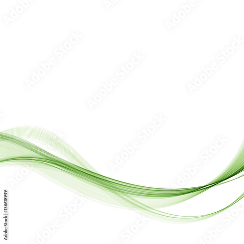 Abstract background. The green wave of smoke