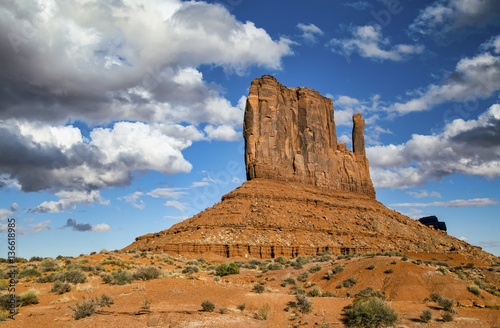 Monument Valley under a dramatic sky