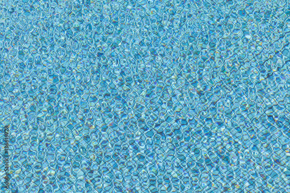 Background and texture of blue water in swimming pool