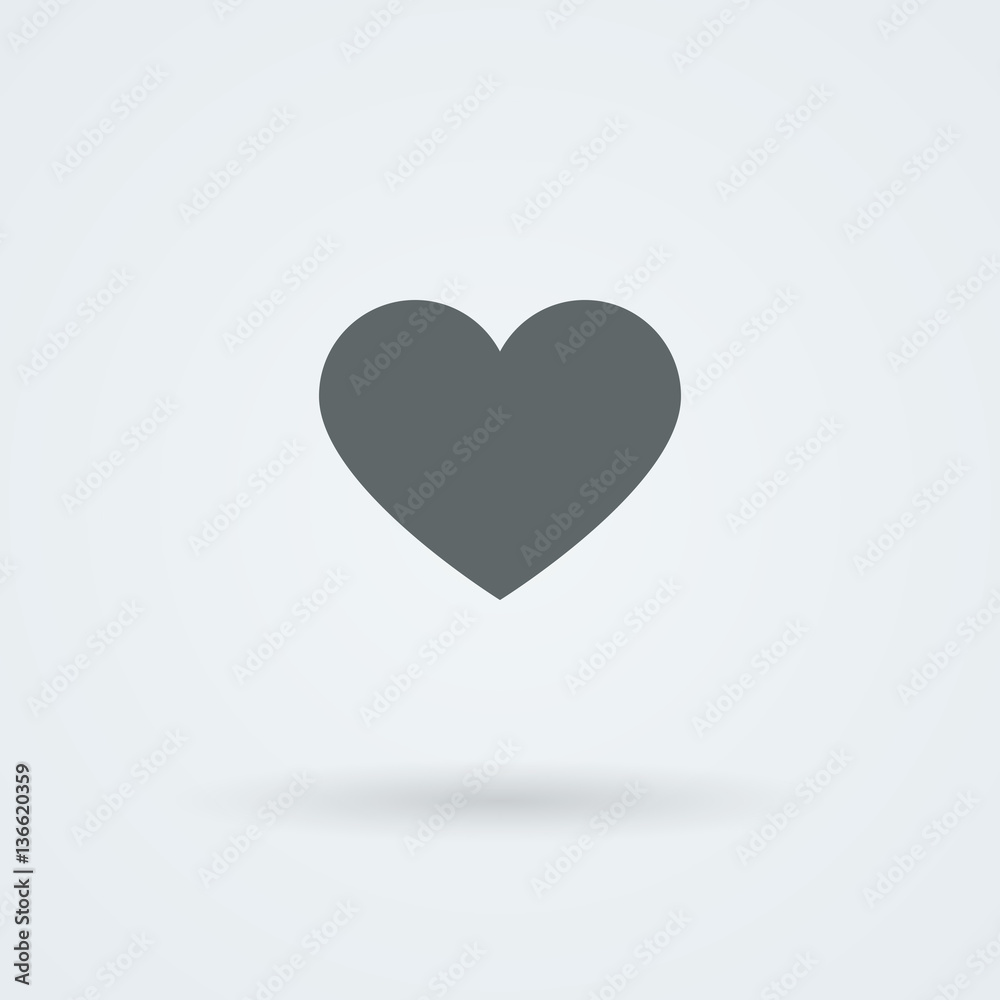 Vector Heart Icon. Single Object. Symbol for Interface. Vector Heart Icon. Single Object. Symbol for Interface.