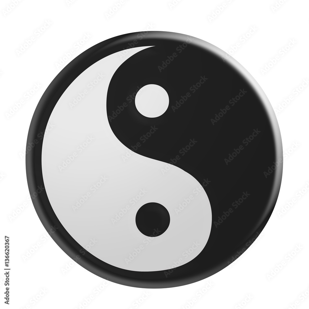 3d Yin And Yang Symbol, illustration isolated on white background 3d Yin And Yang Symbol, illustration isolated on white background
