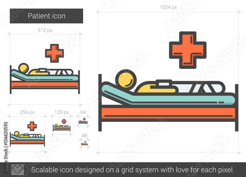 Patient line icon.
