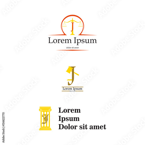 Letter J law and attorney logo, elegant law and attorney firm vector logo design. Corporate, brand, identity