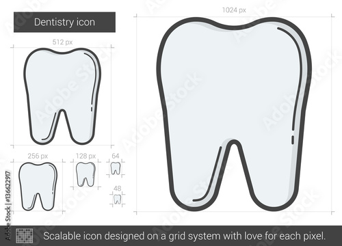 Dentistry line icon.