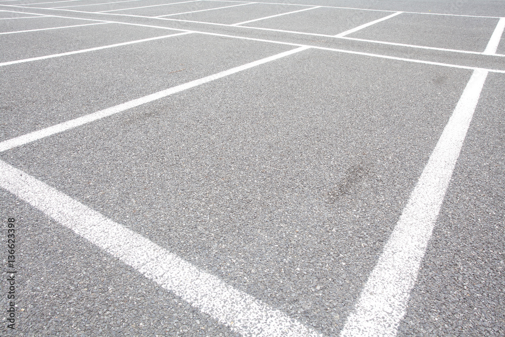 Empty space at outdoor car parking lot