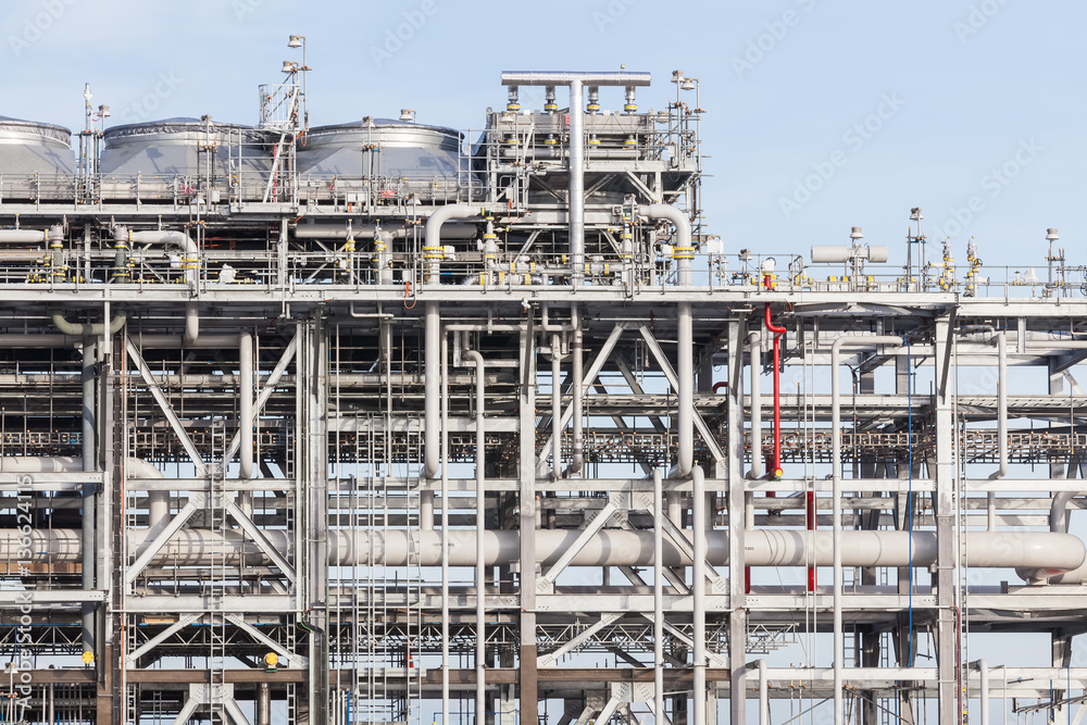 Industrial view at oil refinery plant form industry zone Industrial view at oil refinery plant form industry zone