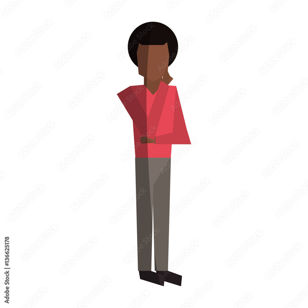man standing cartoon icon over white background. colorful design. vector illustration man standing cartoon icon over white background. colorful design. vector illustration