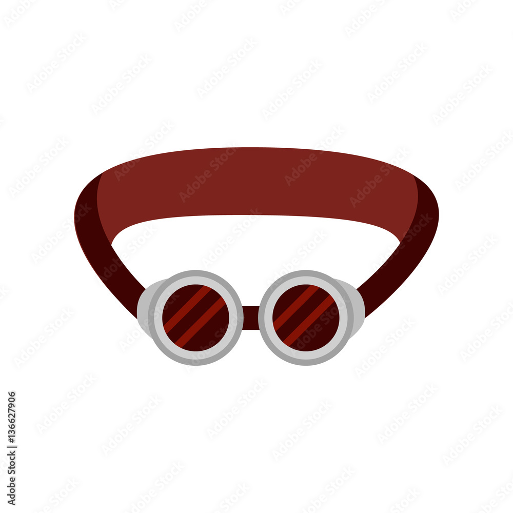 Protective welding goggles icon on the white background. Stock