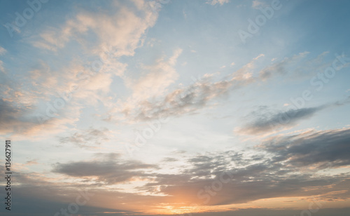 Fototapeta Naklejka Na Ścianę i Meble -  Sunset sky background