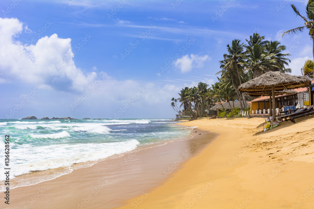 Obraz premium スリランカ南部の黄金海岸