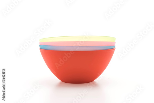 colorful plastic bowl