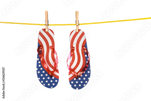 Fourth of July flip flops