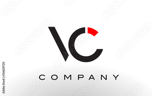 VC Logo.  Letter Design Vector.