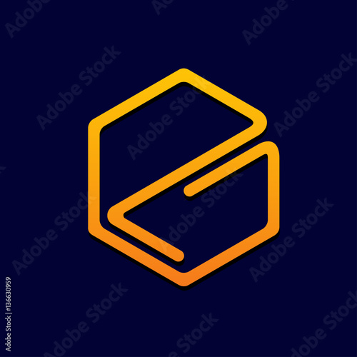 Letter Z and G in cube. Logo icon design 