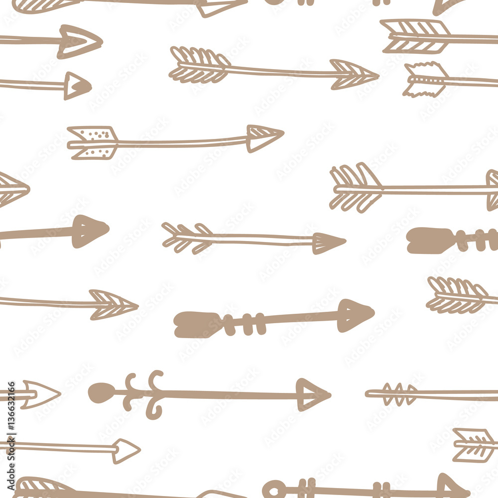 arrows seamless vector pattern background illustration Hand draw arrows seamless vector pattern background illustration Hand draw