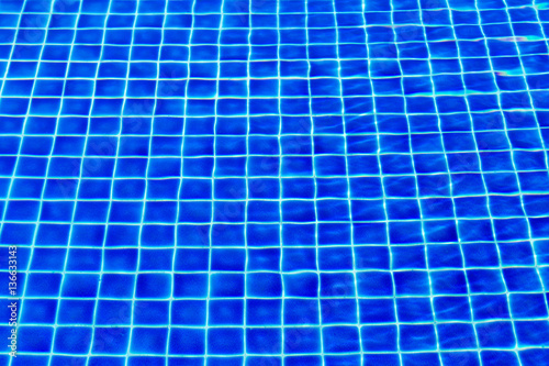 background of water in blue swimming pool
