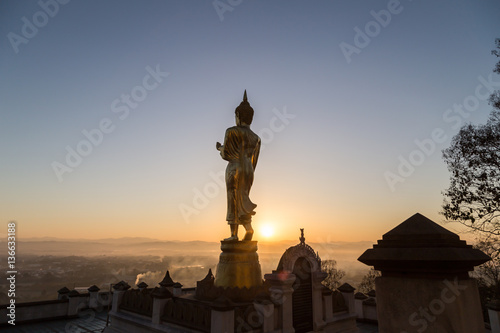 sunrise at Wat Phra That Kao Noi