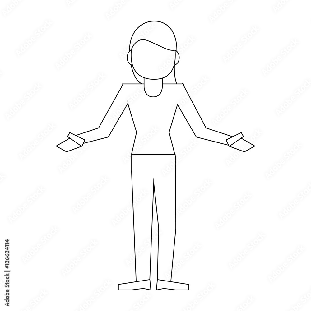 woman carton icon over white background. vector illustration