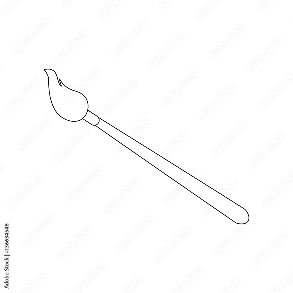 paint brush icon over white background. vector illustration paint brush icon over white background. vector illustration