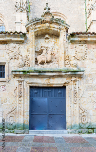 SALAMANCA, SPAIN, APRIL - 17, 2016: The baroque-renaissance north portal of church Iglesia de Sancti Spiritus. © Renáta Sedmáková