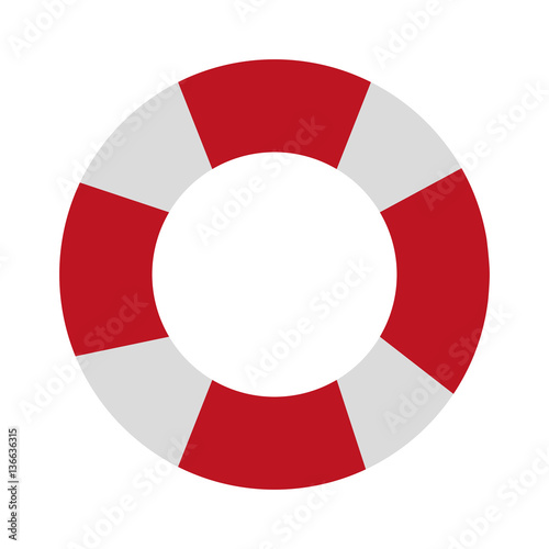 lifeguard float icon over white background. colorful design. vector illustration