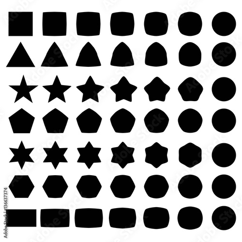Set of geometric shapes, el...