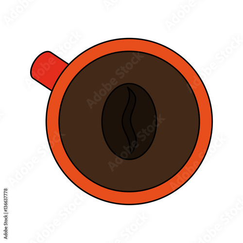 coffee mug icon over white background. colorful design. vector illustration