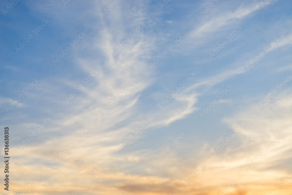 Fototapeta premium Bright sunset sky background 