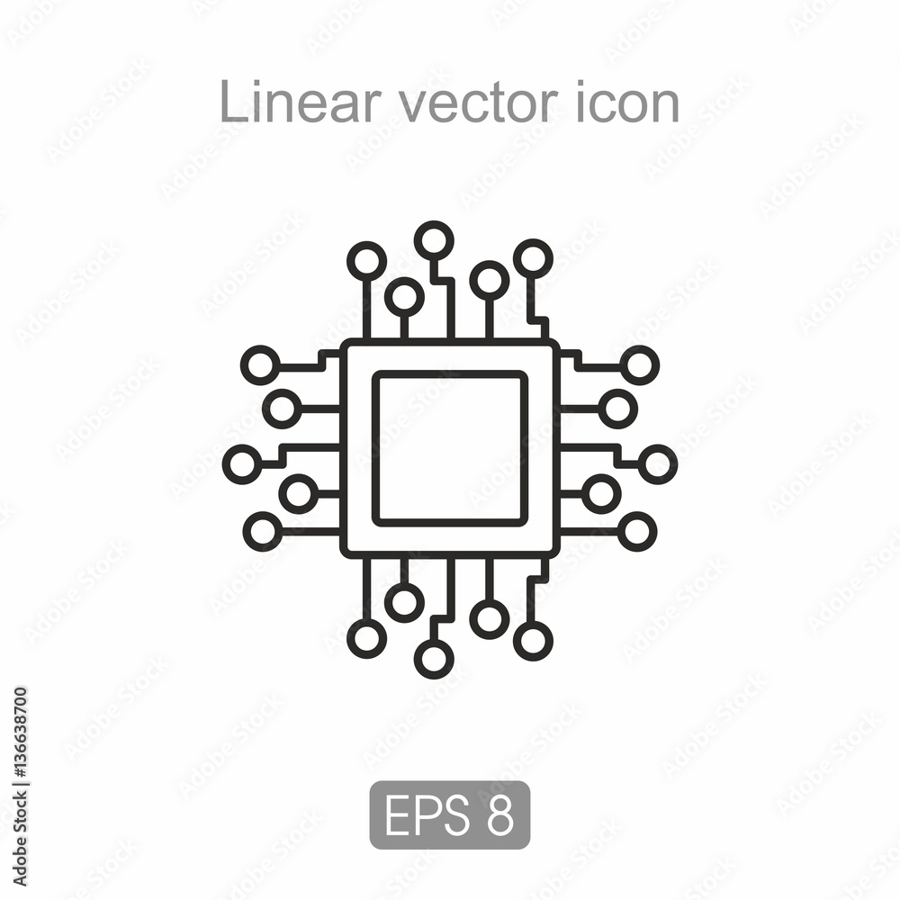 Linear icon in black and white Linear icon in black and white
