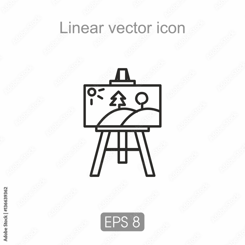 Linear icon in black and white Linear icon in black and white