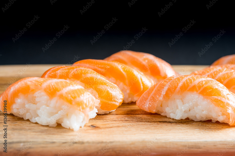fresh sushi traditional japanese food on the table fresh sushi traditional japanese food on the table