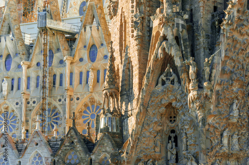 Cityscape in Barcelona Europe - street view of Old town in Barce