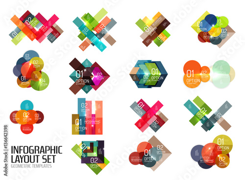 Set of buiness infographics templates
