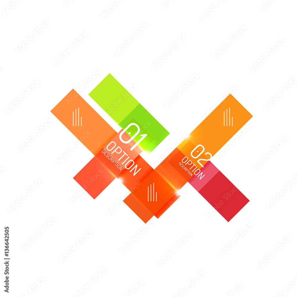 Geometric abstract composition with text and options Geometric abstract composition with text and options