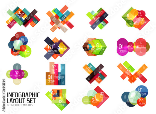 Set of buiness infographics templates