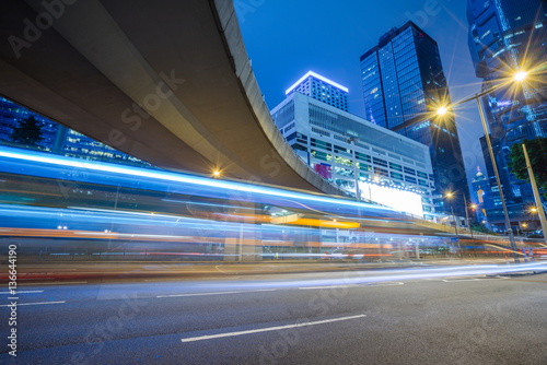 Traffic road in downtown of Shenzhen,China.