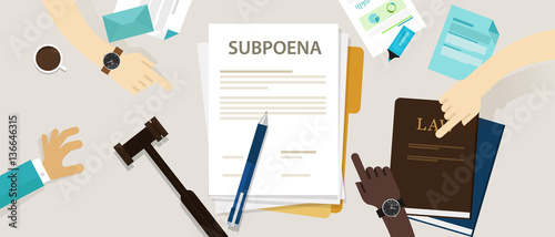 subpoena ordering a person to attend a court photo