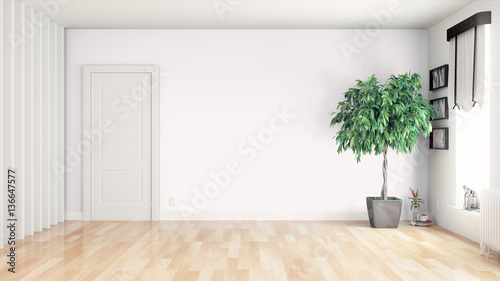 Fototapeta Naklejka Na Ścianę i Meble -  Modern bright interior . 3D rendering