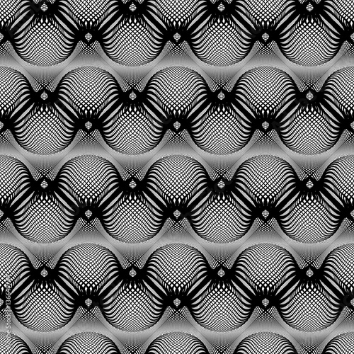Design seamless monochrome zigzag pattern © amicabel