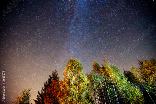 fantastic winter meteor shower and the snow-capped mountains.