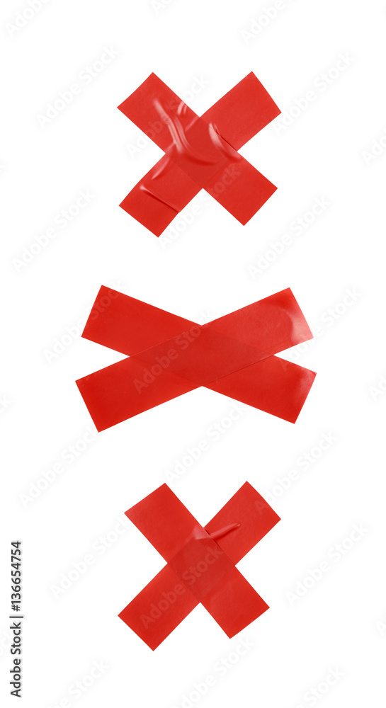 Obraz premium Krzyż wykonany z izolacyjnej taśmy izolowanej