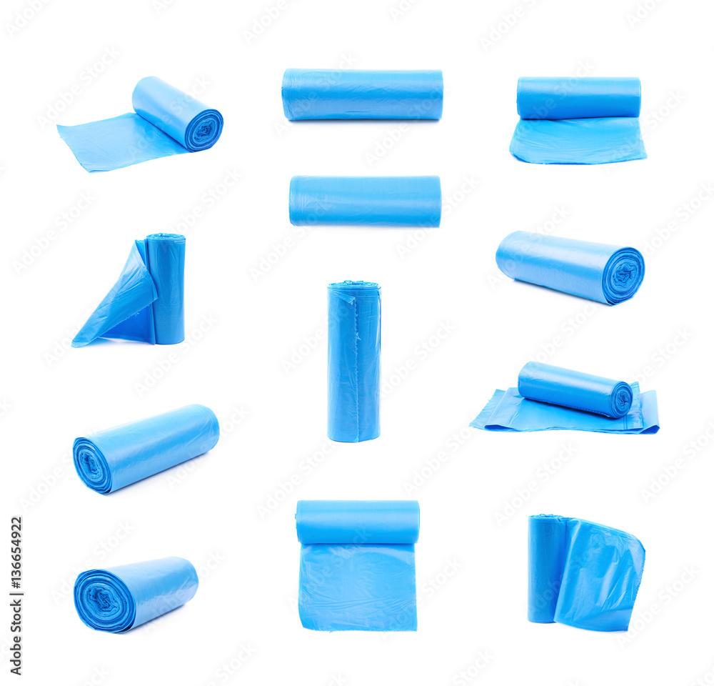 Trash bag roll isolated Trash bag roll isolated