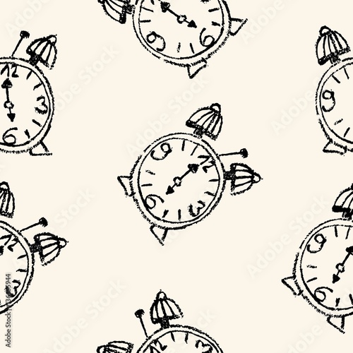 doodle alarm clock 6 or 18 backround- Chalk drawing hand painted hand drawn charcoal drawing - graphic icon pictogram picture element stylistic - Uhr Wecker 6 18 Uhr - Kreide Zeichnung handgemalt