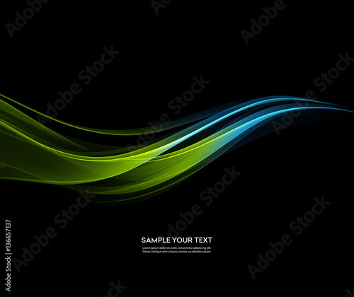 Abstract color wave design element